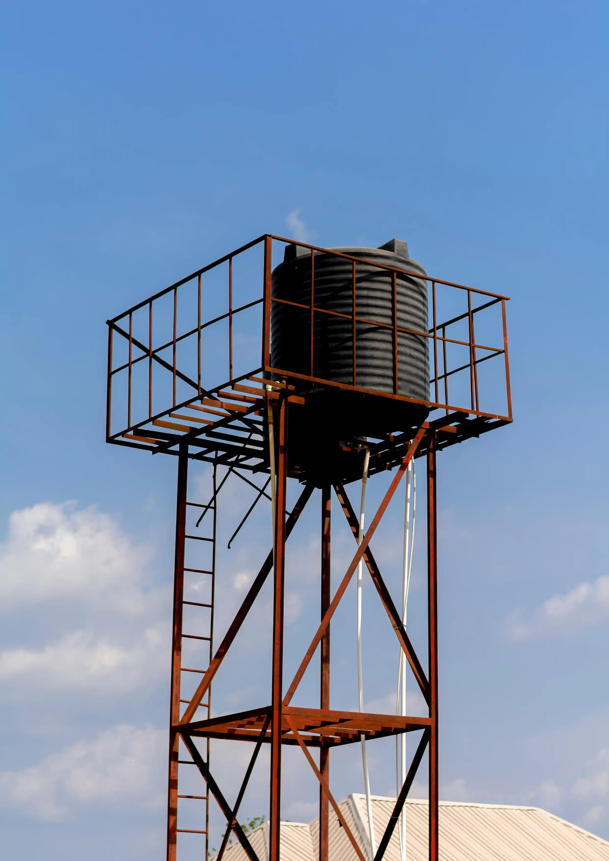 Completed borehole project supplying clean water